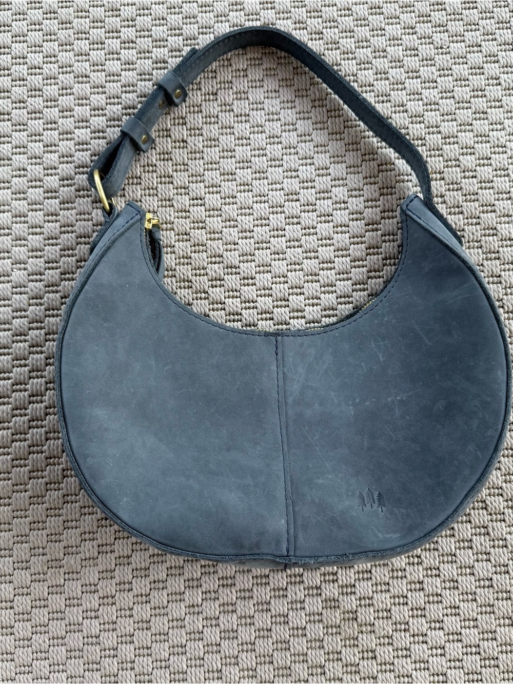 Portland Leather Storm color Nora shoulder bag